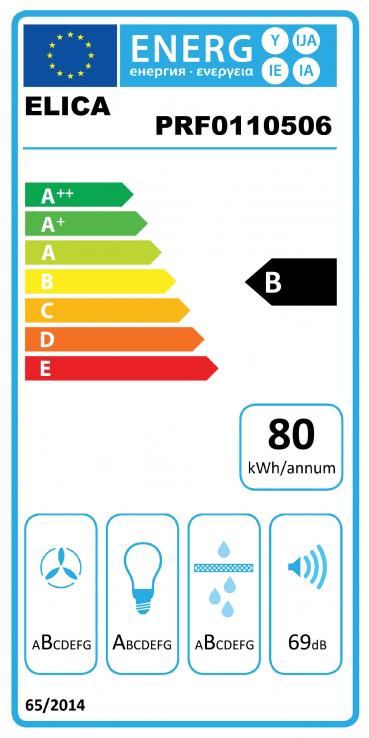 Vue 1 Hotte en non précisé Elica Top PRF0110506 couleur inox et verre noir