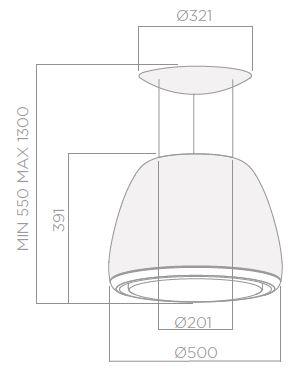 Plan Hotte en non précisé Elica Edith PRF0098364 couleur inox