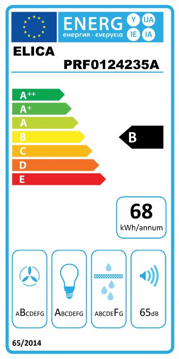 Vue 1 Hotte en non précisé Elica Majestic PRF0124235A couleur inox et verre blanc