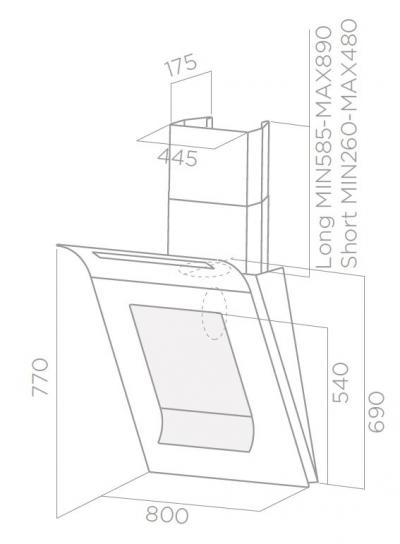 Plan Hotte en non précisé Elica Sinfonia PRF0010418B couleur blanc