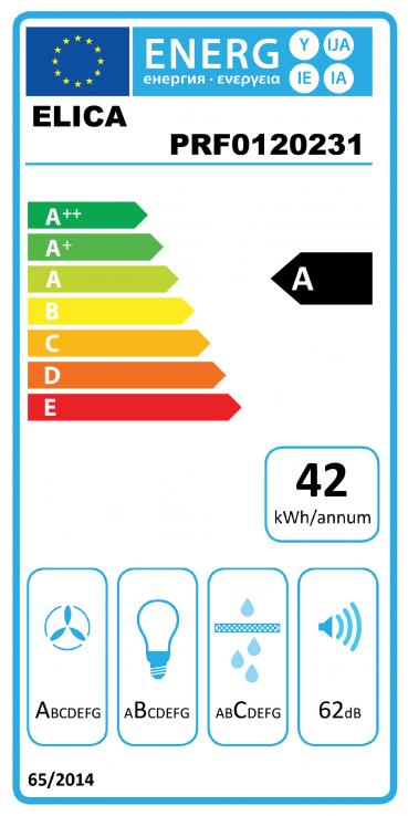 Vue 1 Hotte en non précisé Elica Serendipity PRF0120231 couleur inox et verre