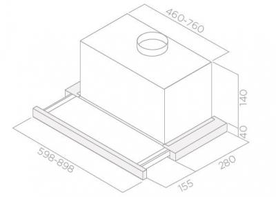 Plan Hotte en non précisé Elica Elite 14 PRF0037989B couleur argent et inox