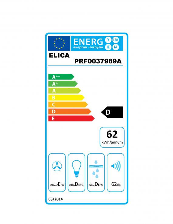 Vue 2 Hotte en non précisé Elica Elite 14 PRF0037989B couleur argent et inox