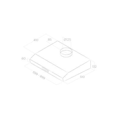 Plan Hotte en non précisé Elica Krea PRF0104636B couleur blanc