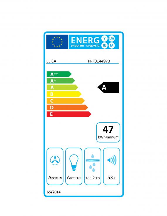 Vue 4 Hotte en non précisé Elica Thin Island PRF0144973 couleur inox