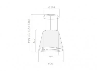 Plan Hotte en non précisé Elica Juno PRF0089651B couleur inox