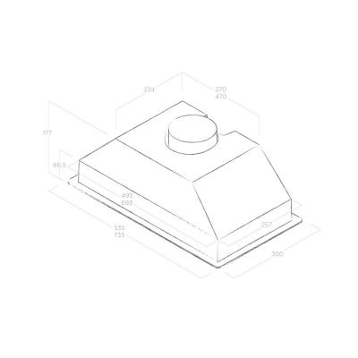 Plan Hotte en non précisé Elica Era C PRF0142741 couleur inox