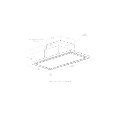 Plan Hotte en non précisé Elica Skydome PRF0147735 couleur blanc