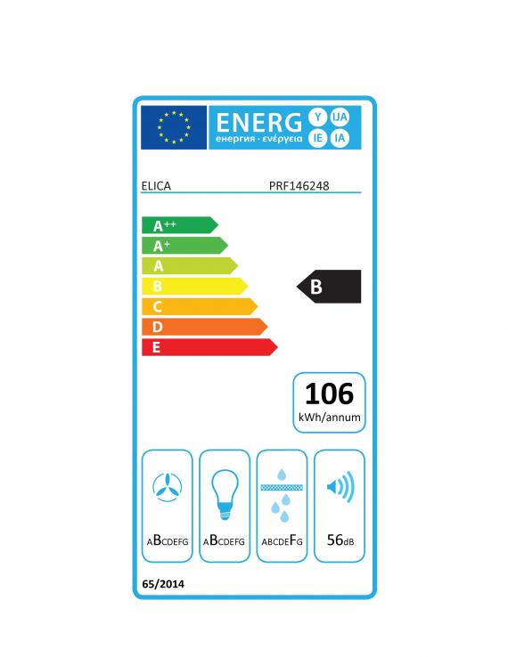 Vue 1 Hotte en non précisé Elica Hilight PRF0146248 couleur blanc