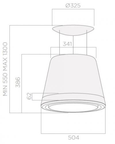 Plan Hotte en non précisé Elica Summilux PRF0151810 couleur métal chromé et verre