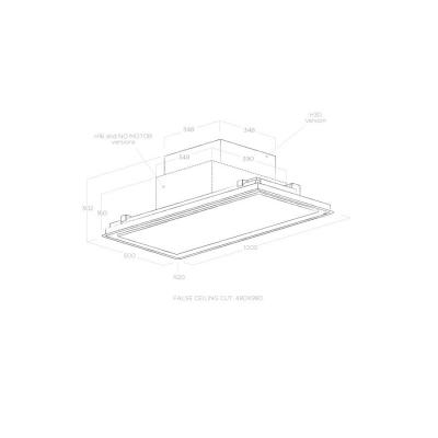 Plan Hotte en non précisé Elica Illusion PRF0146253 couleur blanc