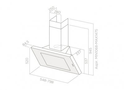 Plan Hotte en non précisé Elica ELEKTRA PRF0006407B couleur inox