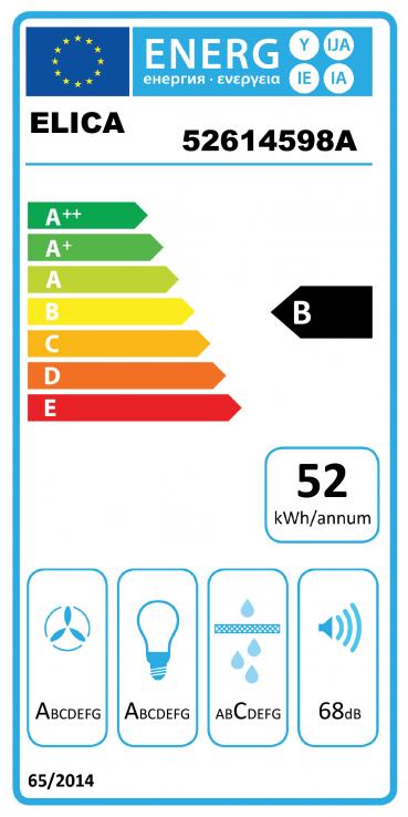 Vue 1 Hotte en non précisé Elica Glide 52614598C couleur inox et verre