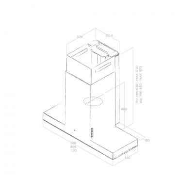 Plan Hotte en non précisé Elica Haiku PRF0146269 couleur blanc