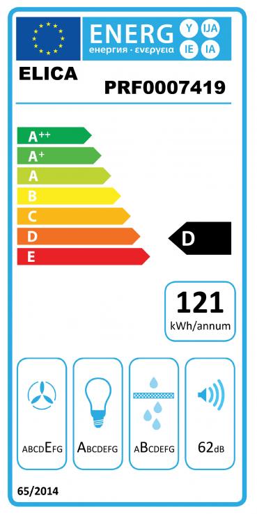 Vue 2 Hotte en non précisé Elica Kuadra PRF0007419A couleur inox