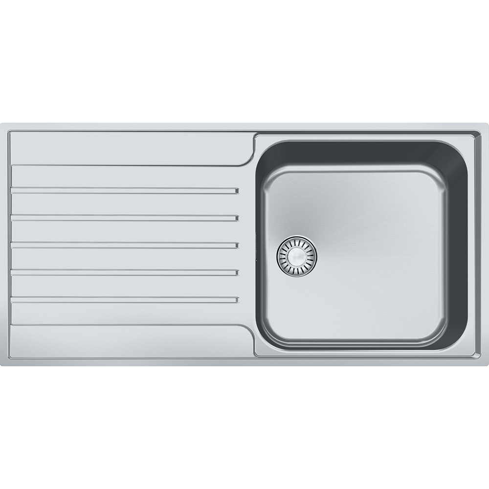  Evier en inox Franke ARGOS 666386 couleur inox 1000x510 avec 1 cuve vidage manuel AGX211-100