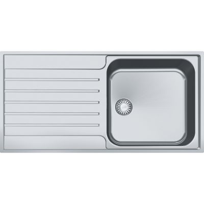  Evier en inox Franke ARGOS 666386 couleur inox 1000x510 avec 1 cuve vidage manuel