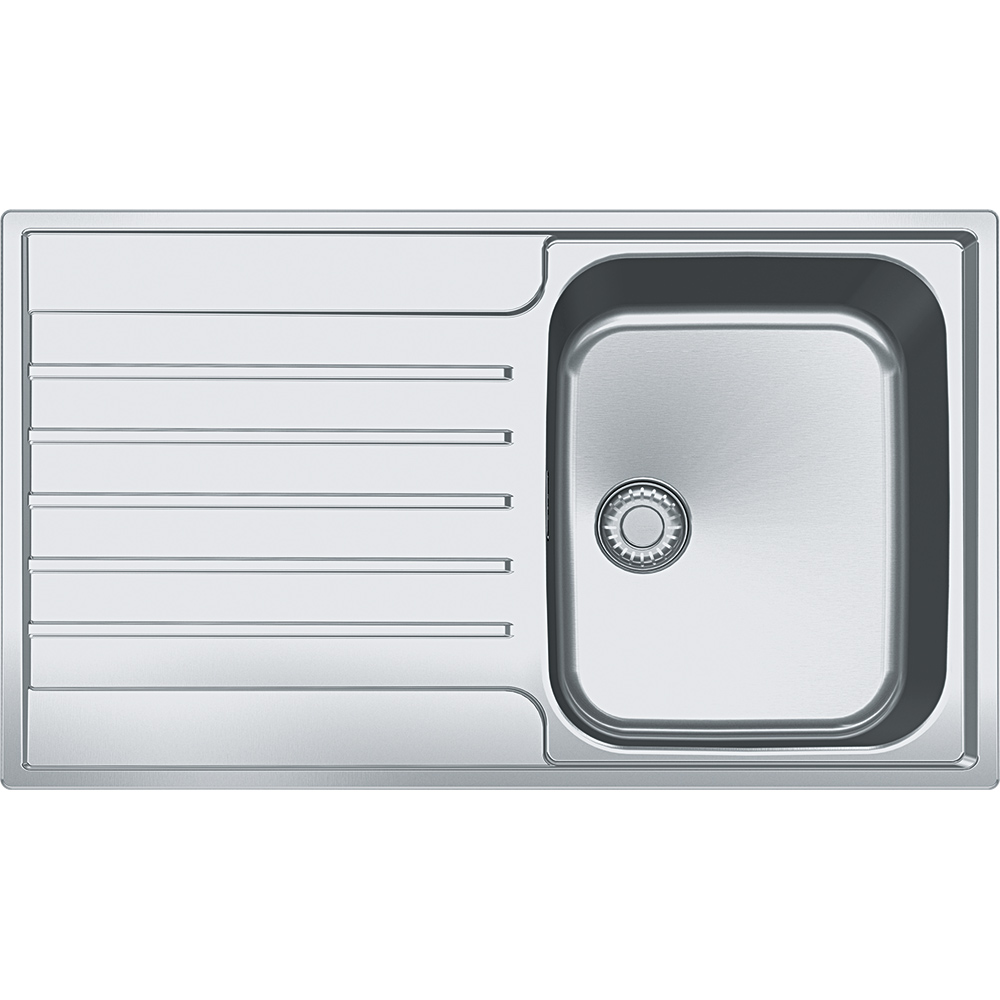  Evier en inox Franke ARGOS 666379 couleur inox 860x510 avec 1 cuve vidage manuel AGX211-86