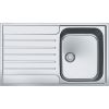  Evier en inox Franke ARGOS 666379 couleur inox 860x510 avec 1 cuve vidage manuel