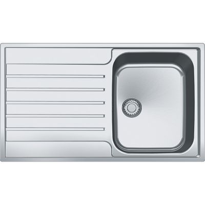  Evier en inox Franke ARGOS 666379 couleur inox 860x510 avec 1 cuve vidage manuel