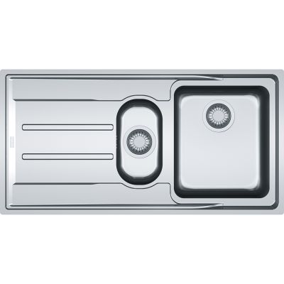  Evier en inox Franke ATON 758012 couleur inox 1004x514 avec 1 et cuve vidage manuel