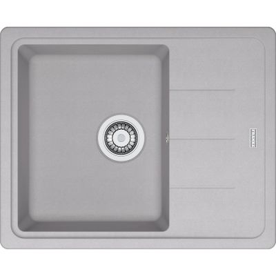  Evier en fragranit Franke BASIS 255763 couleur platinum 620x500 avec 1 cuve vidage automatique