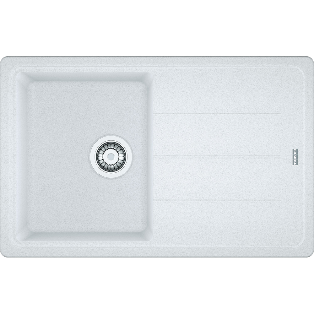  Evier en fragranit Franke BASIS 032296 couleur blanc artic 780x500 avec 1 cuve vidage automatique BFG611-78
