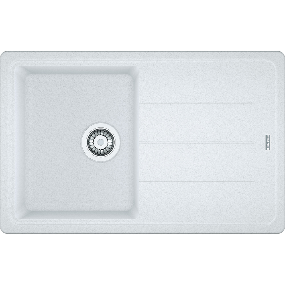  Evier en fragranit Franke BASIS 032296 couleur blanc artic 780x500 avec 1 cuve vidage automatique BFG611-78