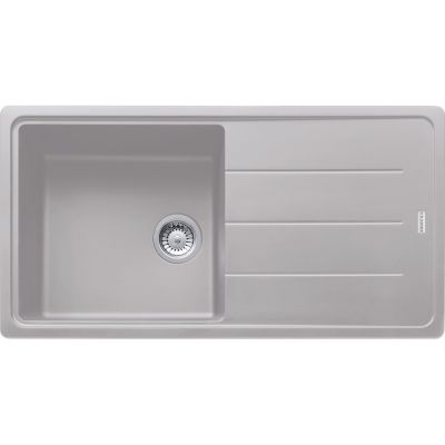  Evier en fragranit Franke BASIS 032432 couleur platinum 970x500 avec 1 cuve vidage automatique