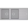 Evier en fragranit Franke BASIS 032517 couleur platinum 1160x500 avec 2 cuves vidage automatique