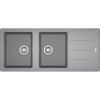  Evier en fragranit Franke BASIS 462532 couleur stone 1160x500 avec 2 cuves vidage automatique