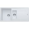  Evier en fragranit Franke BASIS 032487 couleur blanc artic 970x500 avec 1 et cuve vidage automatique