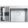  Evier en inox Franke Box Center 661010 couleur inox 860x510 avec 1.5 cuves vidage manuel