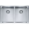  Evier en inox Franke Box 653637 couleur inox 740x450 avec 2 cuves vidage automatique