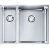  Evier en inox Franke Box 653293 couleur inox 560x450 avec 2 cuves vidage automatique