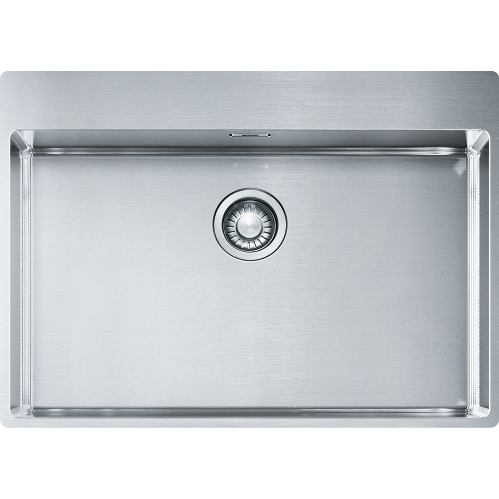  Evier en inox Franke Box 641047 couleur inox 715x510 avec 1 cuve vidage manuel BXX210-68