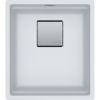  Evier en fragranit Franke Kubus 2.0 467391 couleur blanc artic 410x460 avec 1 cuve vidage manuel