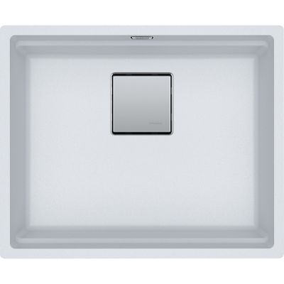  Evier en fragranit Franke Kubus 2.0 467773 couleur blanc artic 560x460 avec 1 cuve vidage manuel