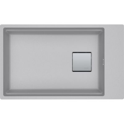  Evier en fragranit Franke Kubus 2.0 467681 couleur platinum 760x460 avec 1 cuve vidage manuel