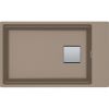  Evier en fragranit Franke Kubus 2.0 467650 couleur oyster 760x460 avec 1 cuve vidage manuel