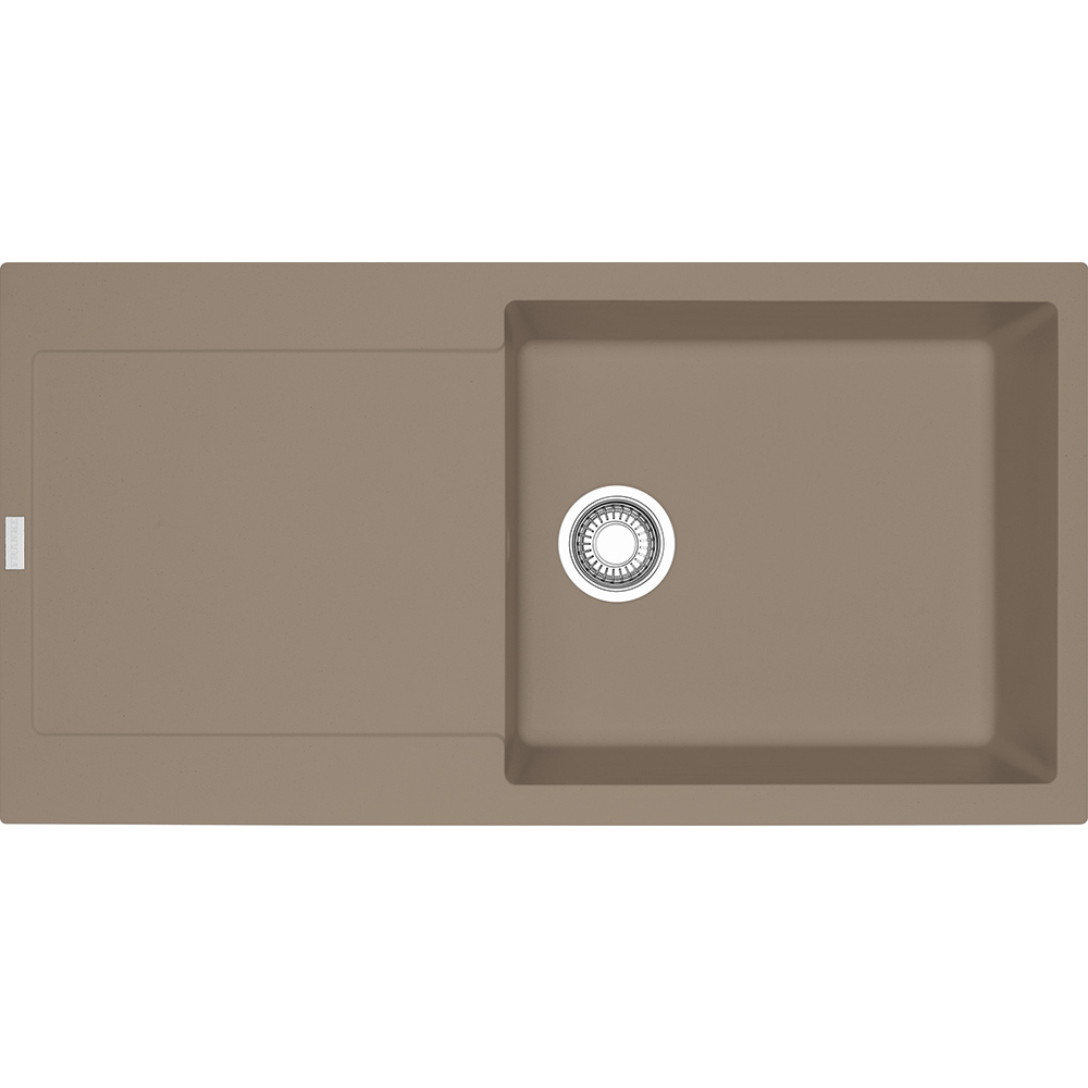  Evier en fragranit Franke MARIS 907846 couleur oyster 970x500 avec 1 cuve vidage automatique égouttoir réversible MRG611-XL