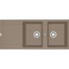  Evier en fragranit Franke MARIS 907860 couleur oyster 1160x500 avec 2 cuves vidage automatique égouttoir réversible
