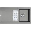 Evier en fragranit Franke MARIS 094693 couleur stone 970x500 avec 1 et cuve vidage automatique égouttoir réversible