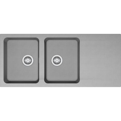  Evier en tectonite® Franke ORION 639518 couleur tectonite® urban grey 1160x510 avec 2 cuves vidage automatique égouttoir réversible