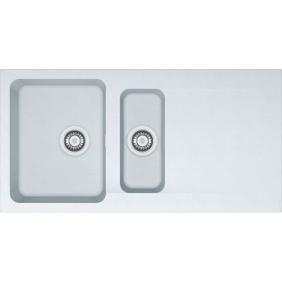  Evier en tectonite® Franke ORION 009335 couleur tectonite® blanc artic 1000x510 avec 1 et cuve vidage automatique égouttoir réversible