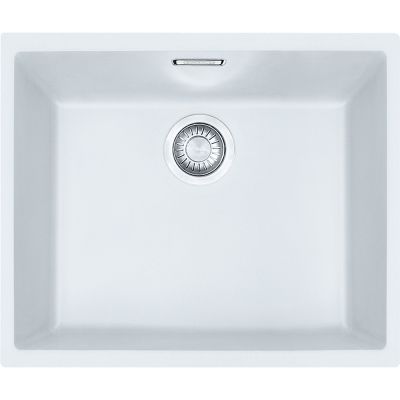  Evier en tectonite® Franke SIRIUS 008468 couleur tectonite® blanc artic 525x440 avec 1 cuve vidage automatique