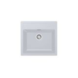 Evier Franke Sirius SID 610/560 689859 Tectonite® Blanc artic vidage manuel avec siphon