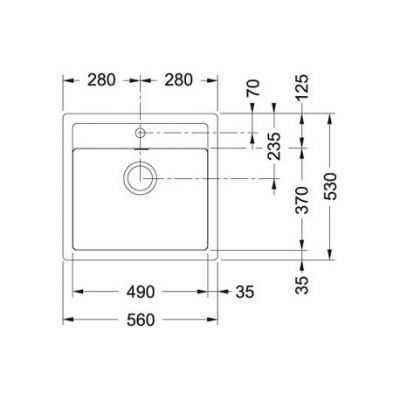 Plan Evier Franke Sirius SID 610/560 689859 Tectonite® Blanc artic vidage manuel avec siphon