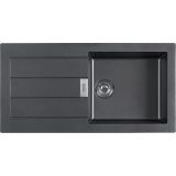  Evier en tectonite® Franke SIRIUS 095478 couleur tectonite® carbone 1000x510 avec 1 cuve vidage automatique égouttoir réversible