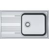  Evier en inox Franke Smart 640637 couleur inox 860x500 avec 1 cuve vidage manuel